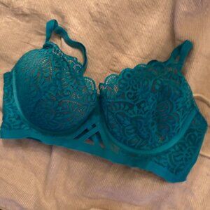 adored size 36D size 36 D blue lacey pretty  blue gently used